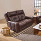 Flexsteel Ranger Leather Power Reclining Loveseat with Power Headrest, Lumbar, Heat & Massage