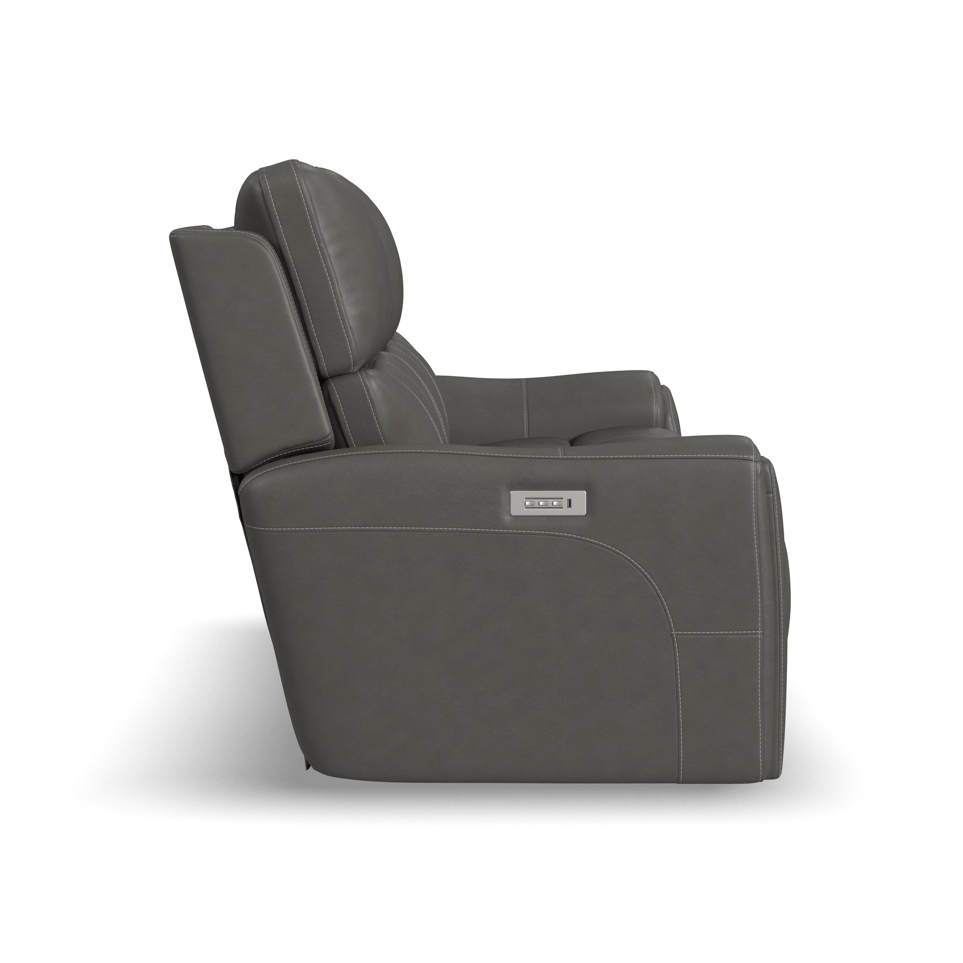 Flexsteel Carter Power Reclining Sofa with Console & Power Headrests & Lumbar
