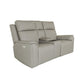 Flexsteel Vernon Power Reclining Loveseat with Console, Power Headrests, Lumbar, Heat & Massage