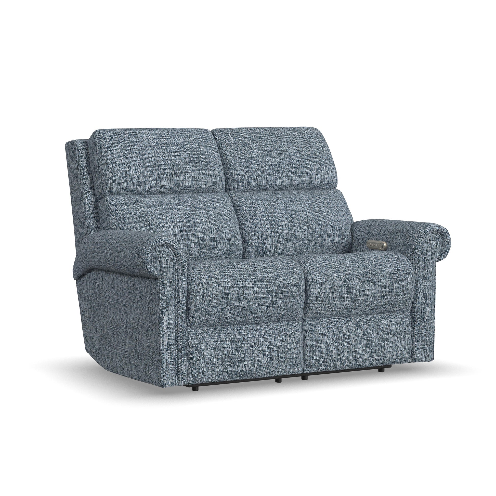 Flexsteel Bernard Power Reclining Loveseat with Power Headrest & Lumbar