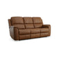 Flexsteel Henry Leather Power Reclining Sofa with Power Headrests & Lumbar