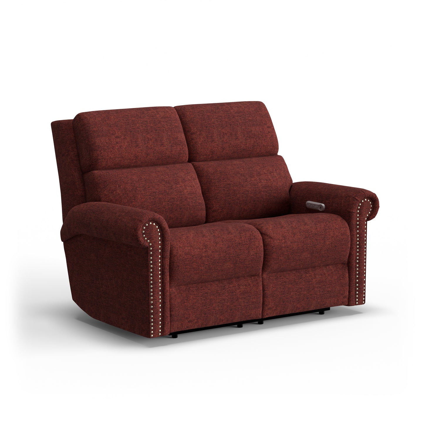 Flexsteel Bernard Power Reclining Loveseat with Power Headrest & Lumbar