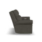 Flexsteel Bernard Power Reclining Loveseat with Console, Power Headrests & Lumbar