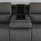 Flexsteel Carter Power Reclining Sofa with Console & Power Headrests & Lumbar