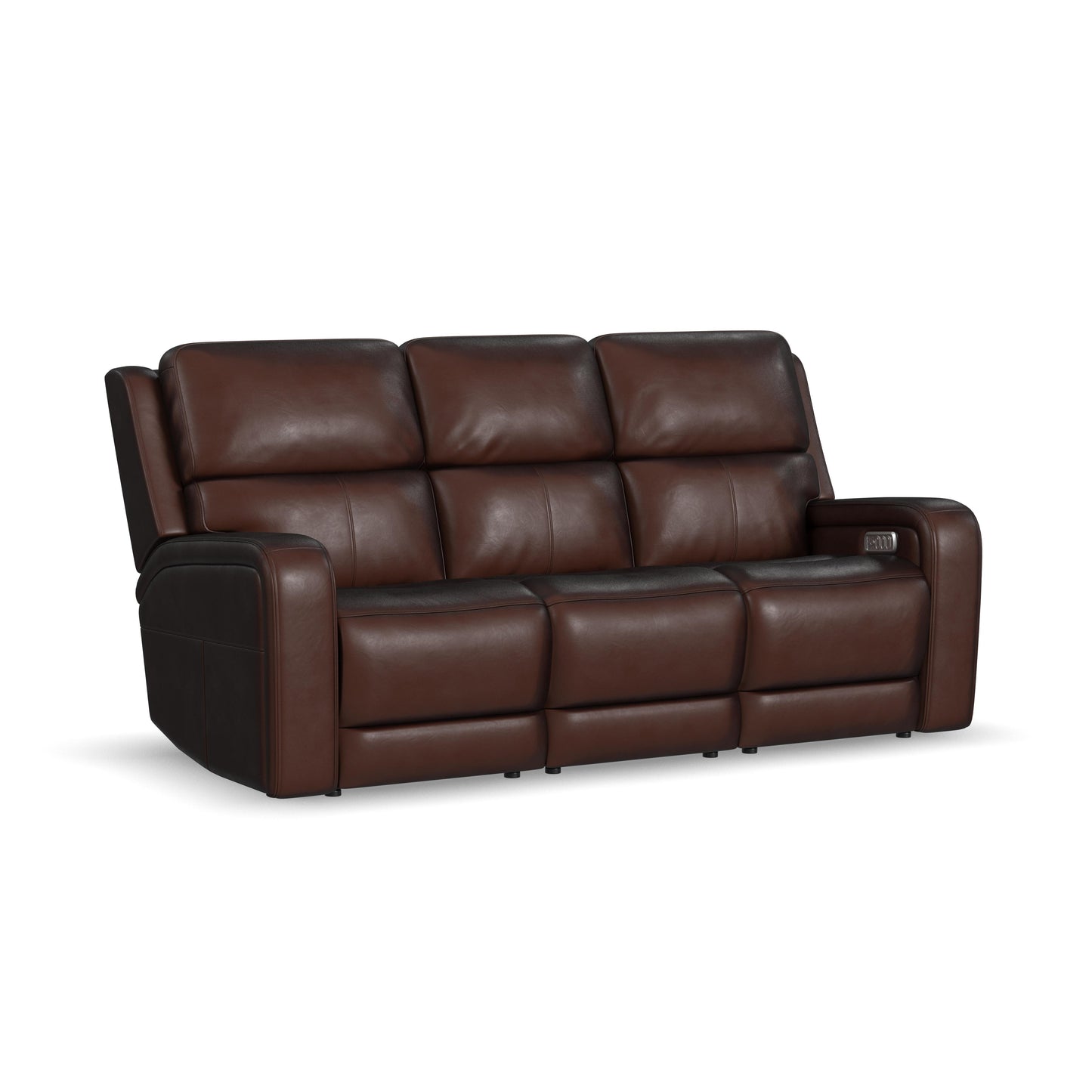 Flexsteel Oasis Power Reclining Sofa with Power Headrests, Lumbar, Heat & Massage