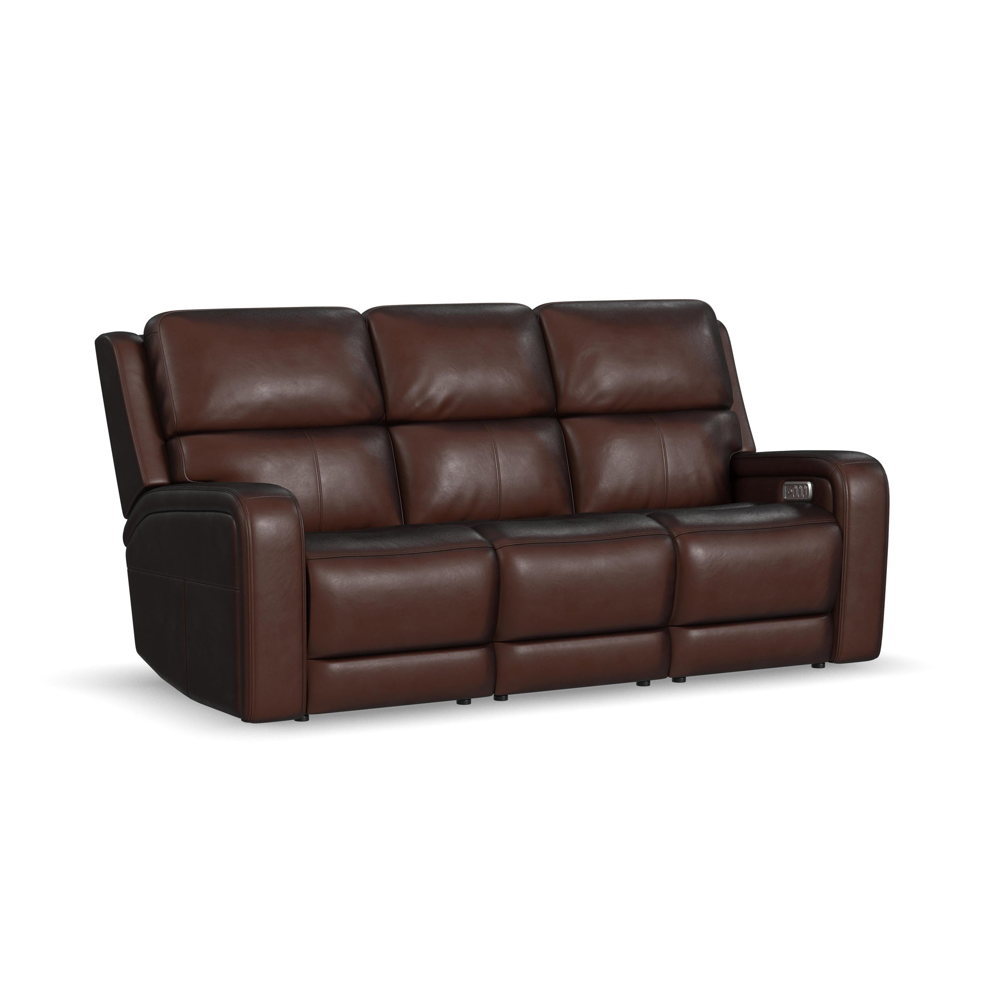 Flexsteel Oasis Power Reclining Sofa with Power Headrests, Lumbar, Heat & Massage