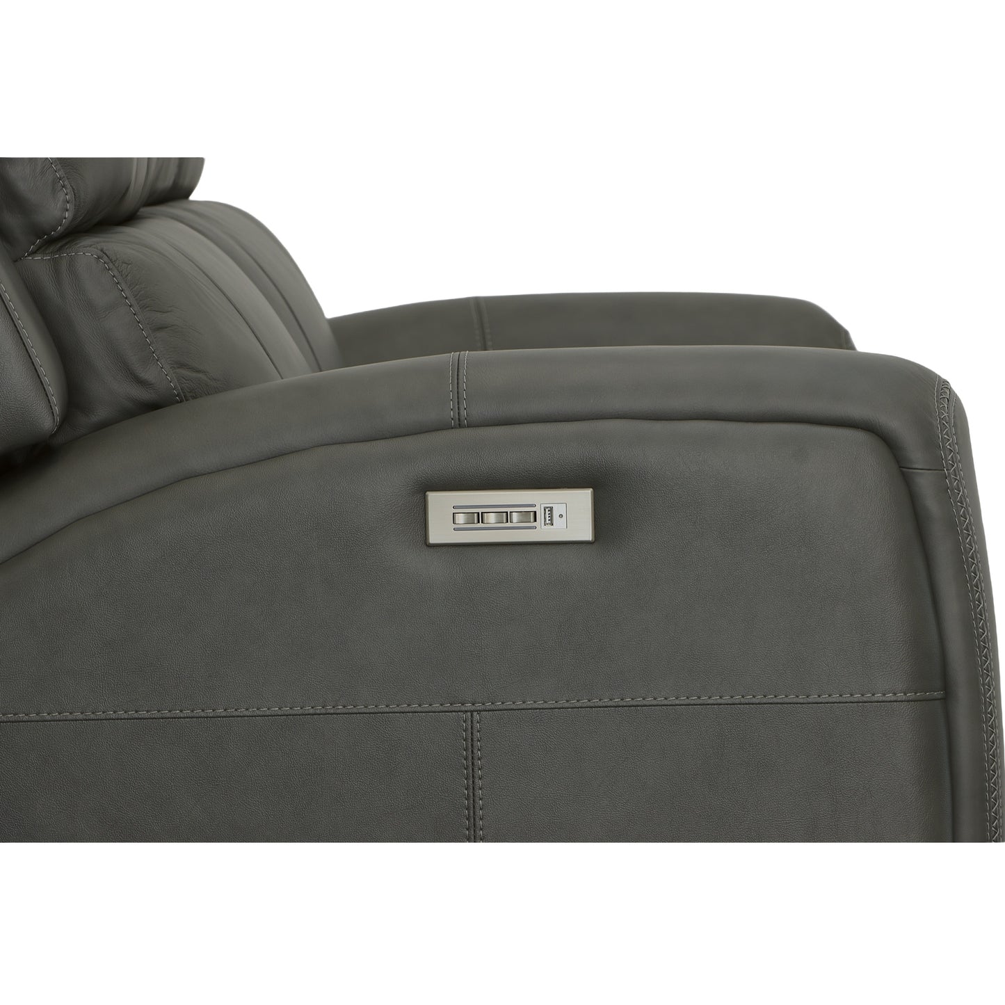 Flexsteel Linden Power Reclining Loveseat with Power Headrests & Lumbar