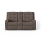Flexsteel Arlo Power Reclining Loveseat with Console, Power Headrest & Lumbar