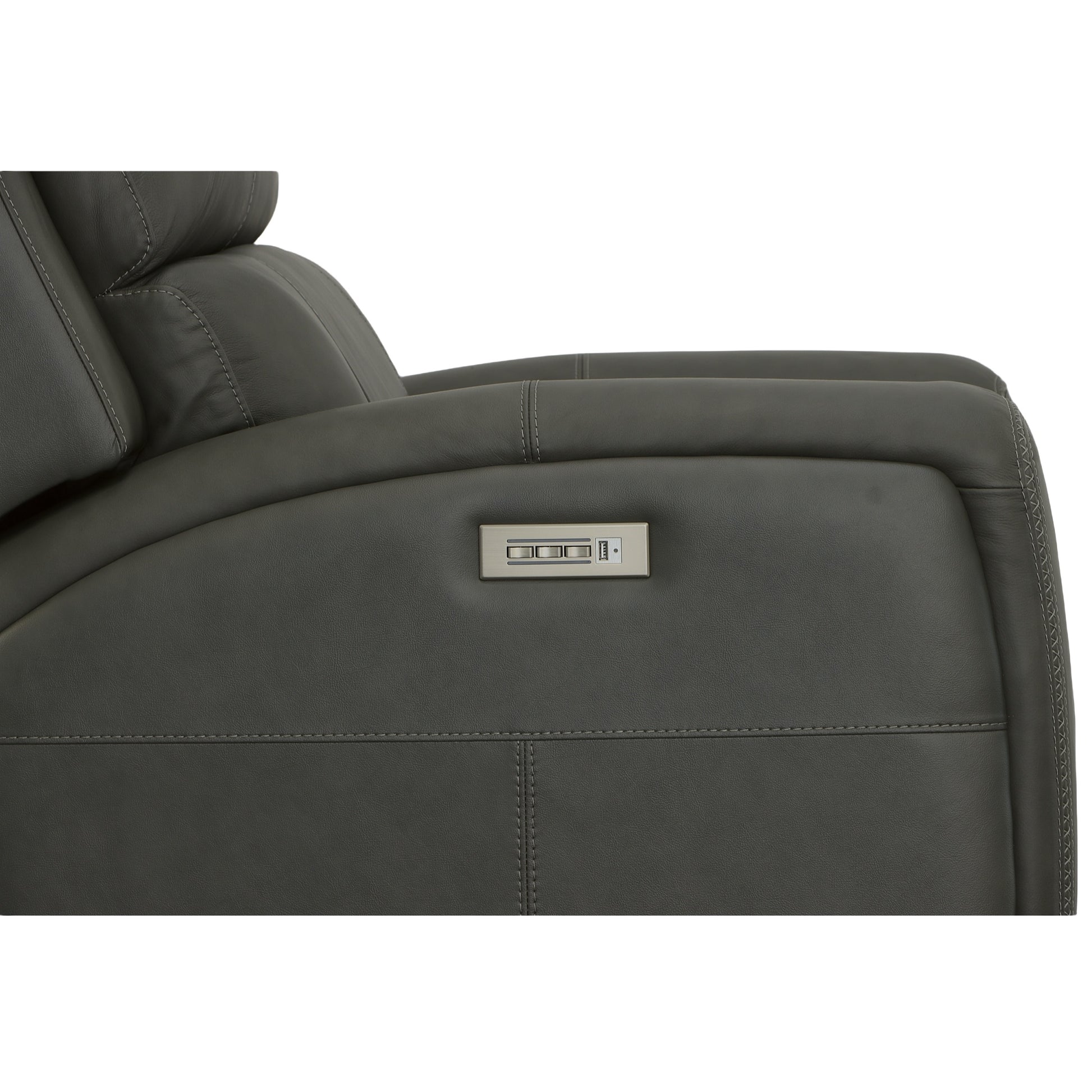 Flexsteel Linden Power Recliner with Power Headrest & Lumbar