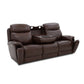 Flexsteel Walker Power Reclining Sofa w/ Console, Power Headrest & Lumbar