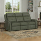 Flexsteel Felix Leather Power Reclining Sofa with Power Headrest, Lumbar, Heat & Massage