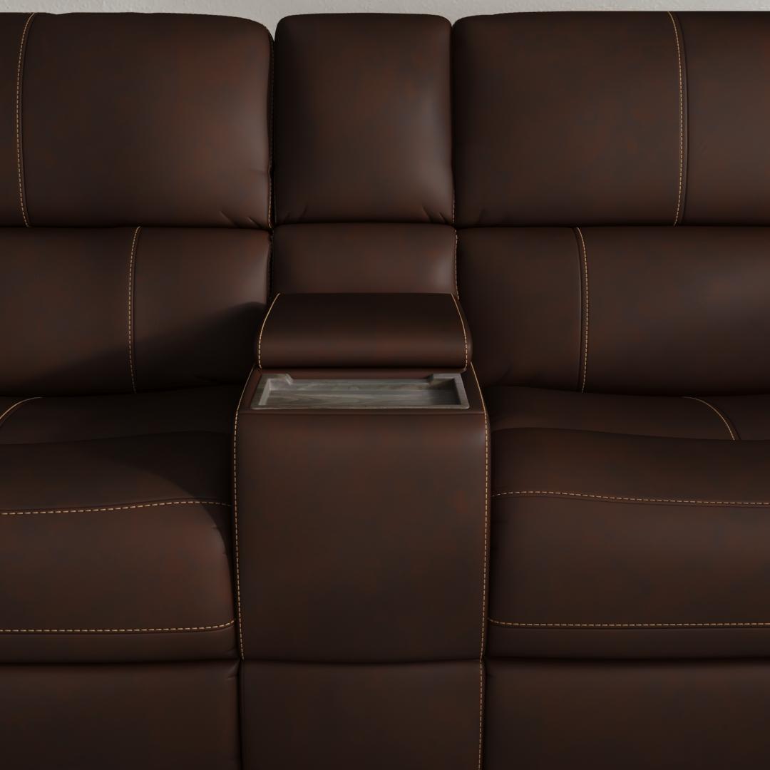 Flexsteel Henry Power Reclining Loveseat with Console & Power Headrests & Lumbar