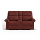 Flexsteel Bernard Power Reclining Loveseat with Console, Power Headrest, & Lumbar