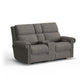 Flexsteel Bernard Power Reclining Loveseat with Console, Power Headrest, & Lumbar