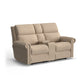 Flexsteel Bernard Power Reclining Loveseat with Console, Power Headrest, & Lumbar