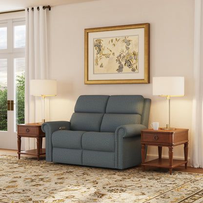 Flexsteel Bernard Power Reclining Loveseat with Power Headrest & Lumbar