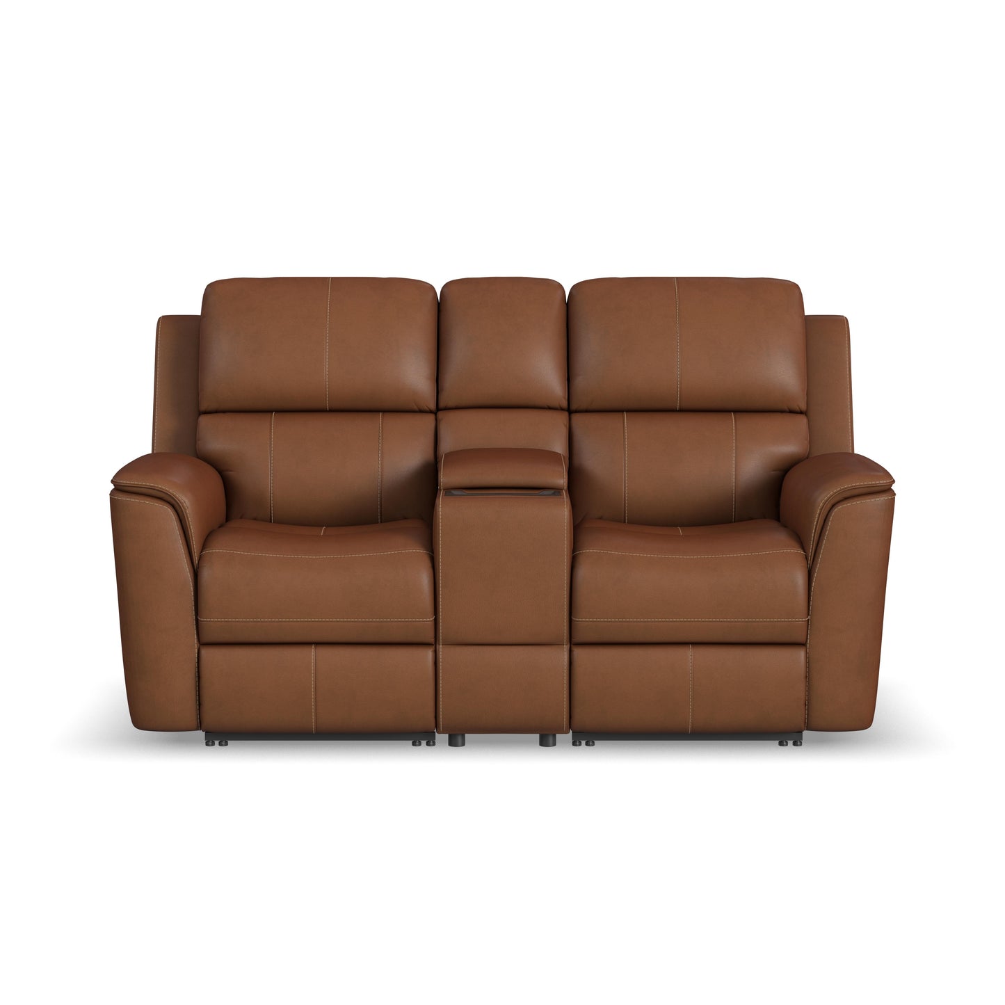 Flexsteel Henry Power Reclining Loveseat with Console & Power Headrests & Lumbar