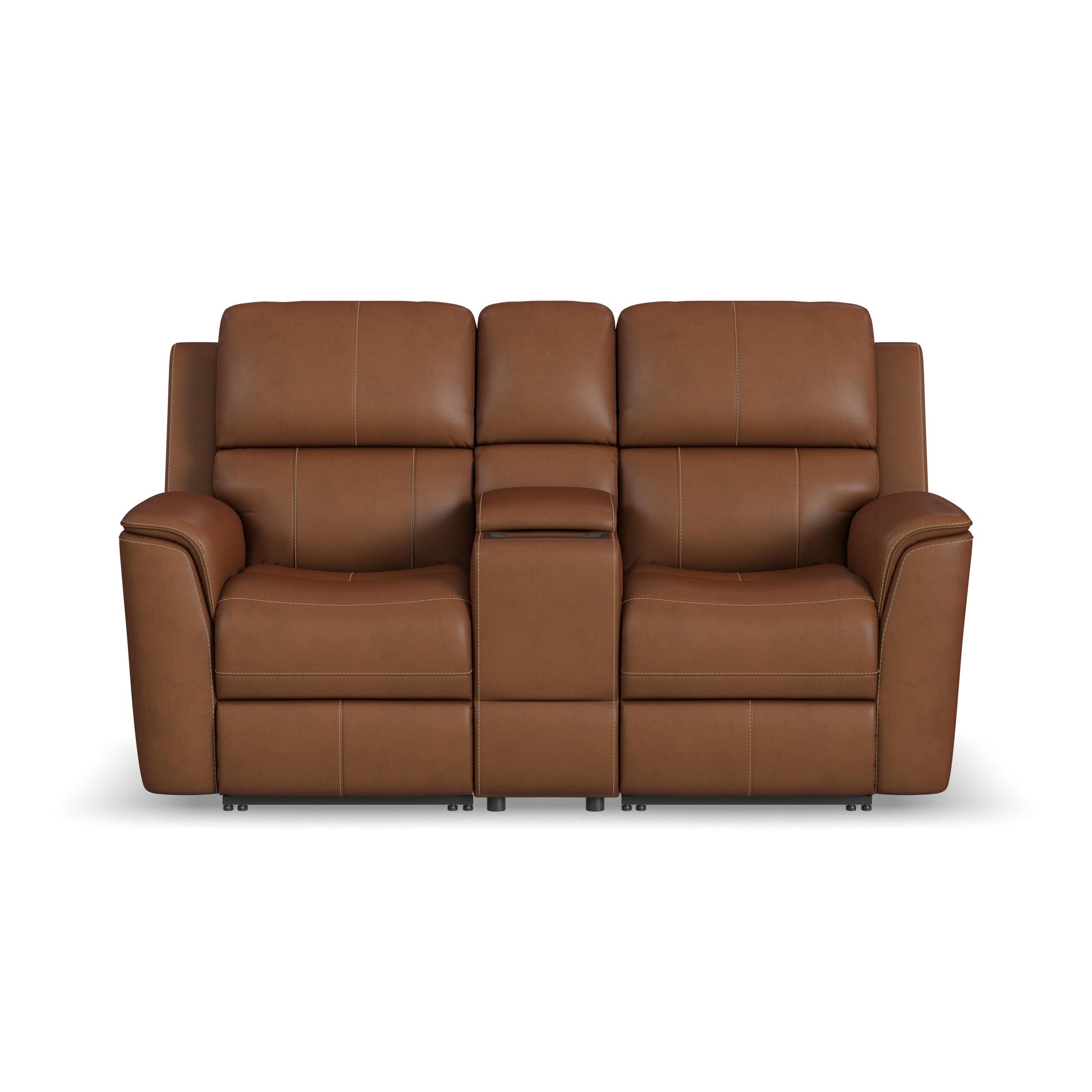 Flexsteel Henry Power Reclining Loveseat with Console & Power Headrests & Lumbar