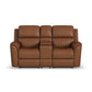 Flexsteel Henry Power Reclining Loveseat with Console & Power Headrests & Lumbar