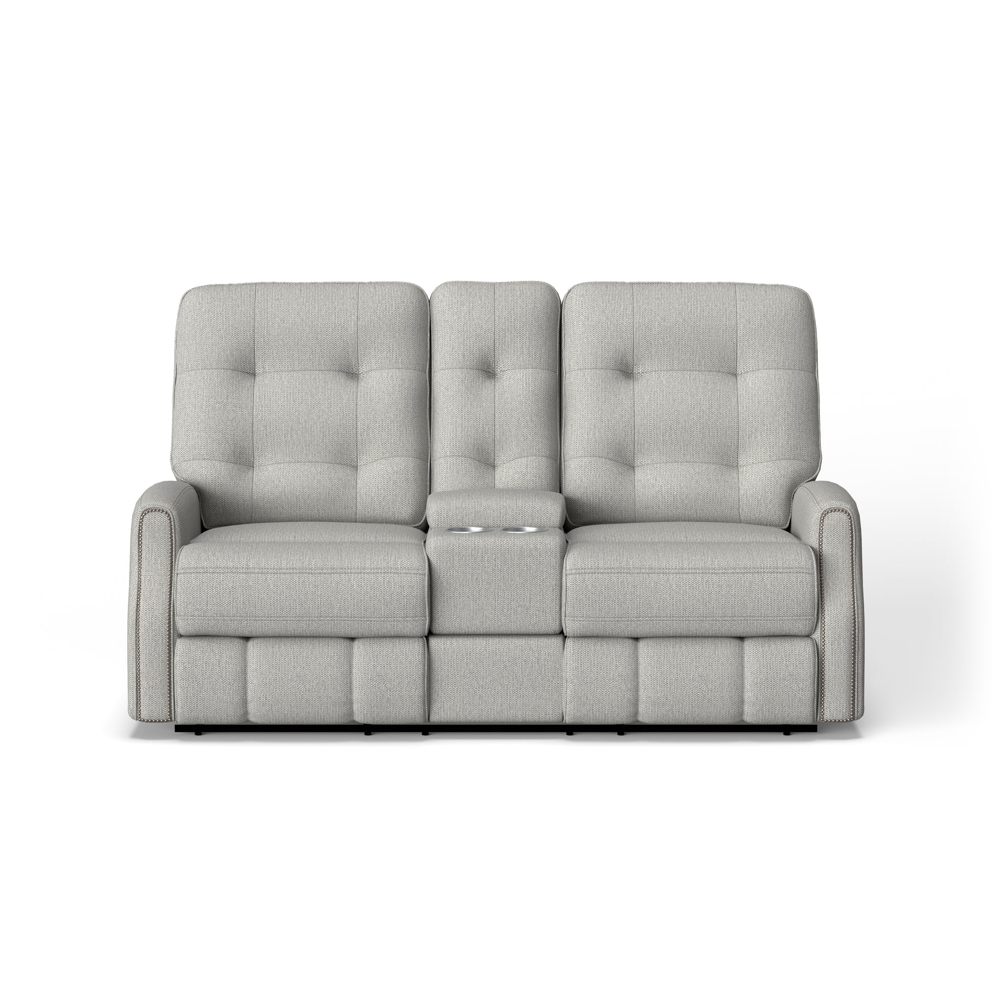 Flexsteel Devon Power Reclining Loveseat with Console & Power Headrests