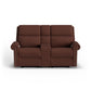 Flexsteel Bernard Power Reclining Loveseat with Console, Power Headrest, & Lumbar