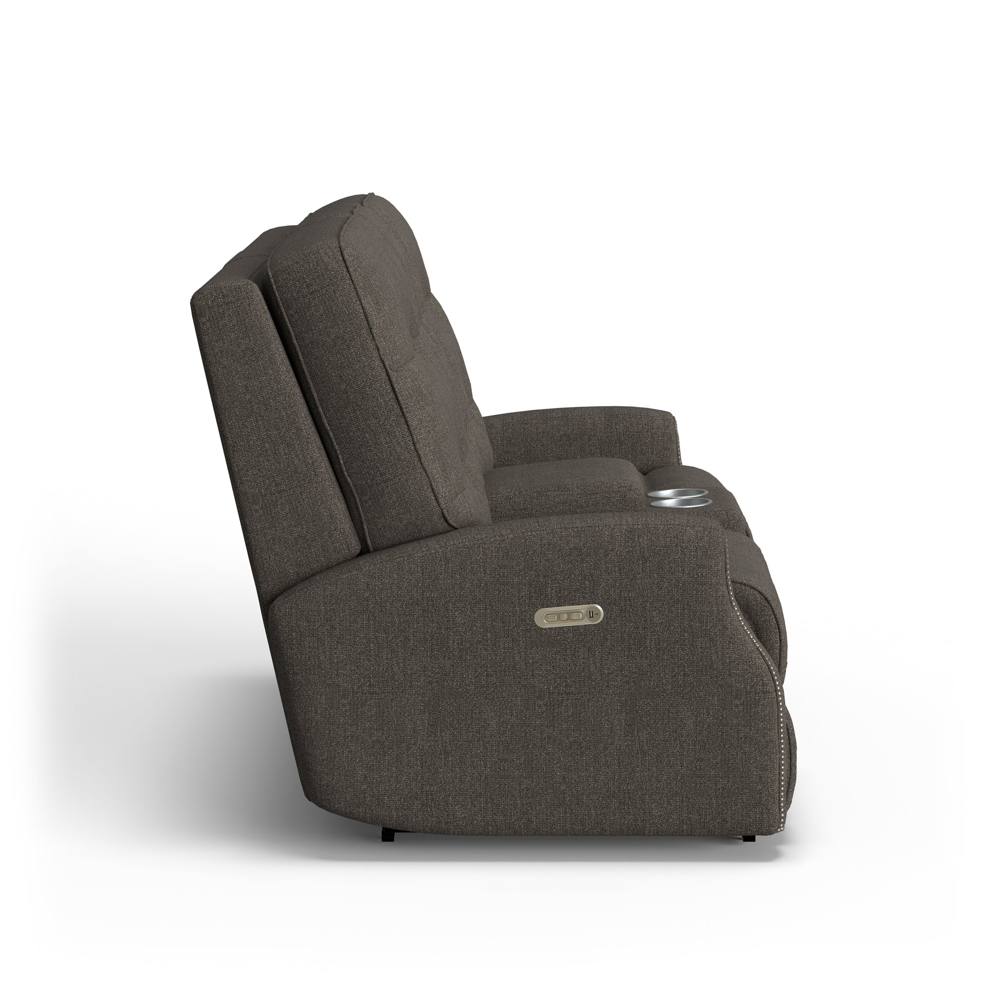 Flexsteel Devon Power Reclining Loveseat with Console & Power Headrests