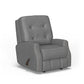 Devon Leather Rocking Recliner - Light Grey