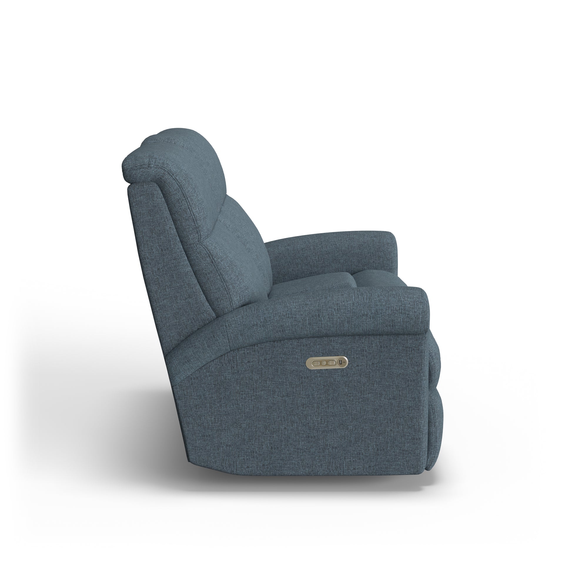 Flexsteel Davis Power Reclining Loveseat with Console & Power Headrests