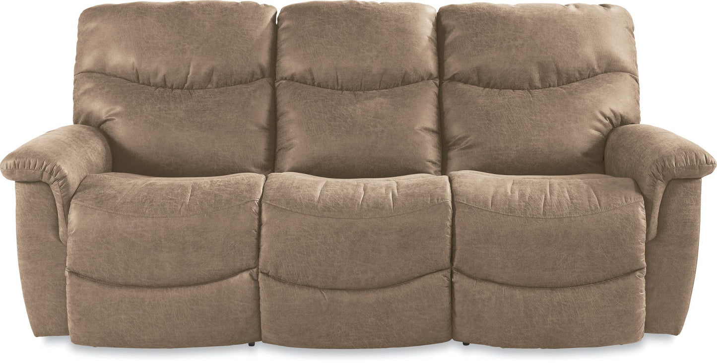 James Renew Leather Reclining Sofa — Palance Sand — view 2