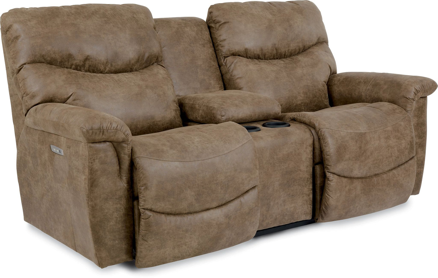 James Renew Leather Reclining Loveseat — Palance Sand — view 7