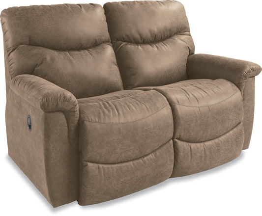 James Renew Leather Reclining Loveseat — Palance Sand