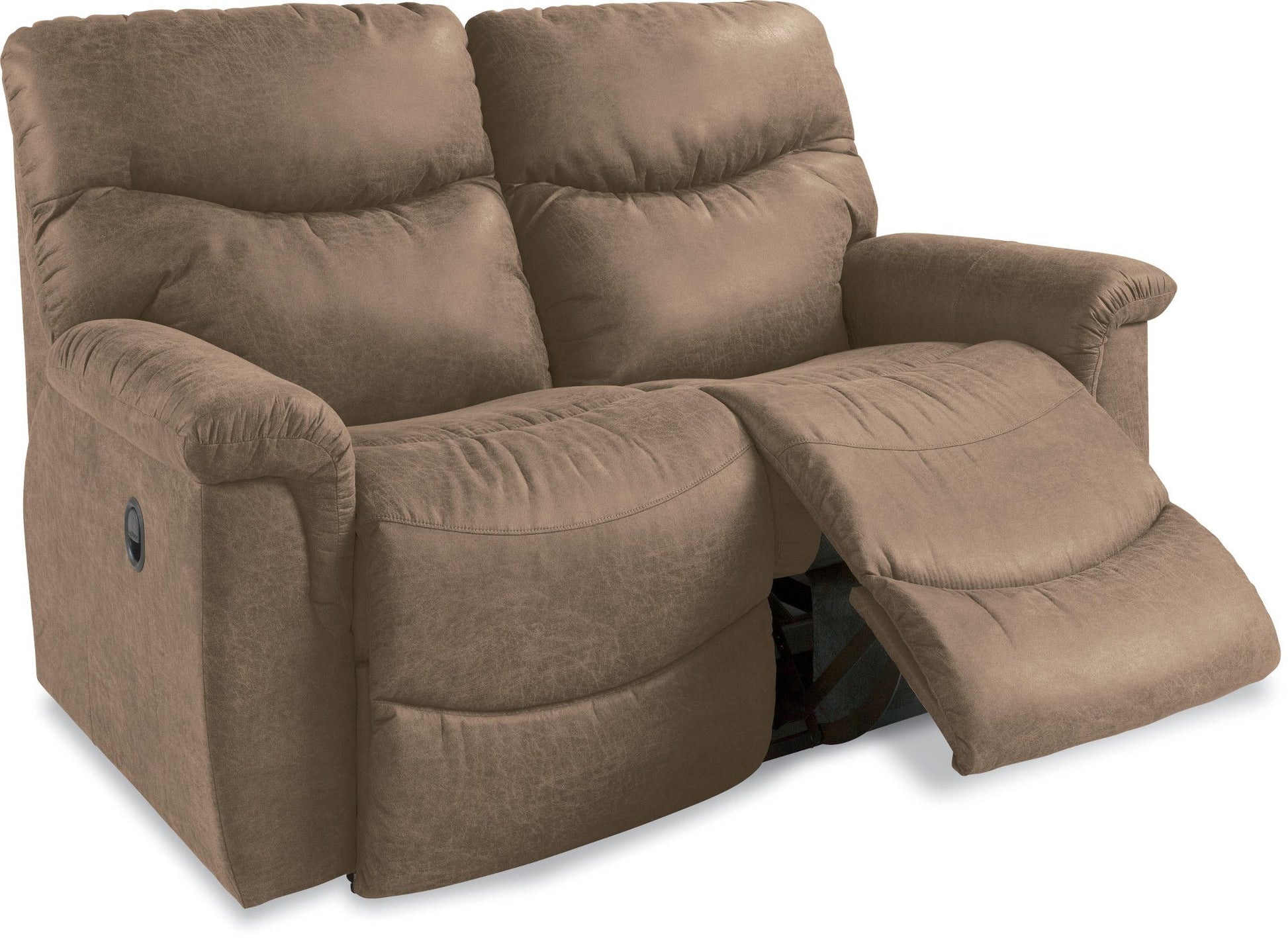 James Renew Leather Reclining Loveseat — Palance Sand — view 3