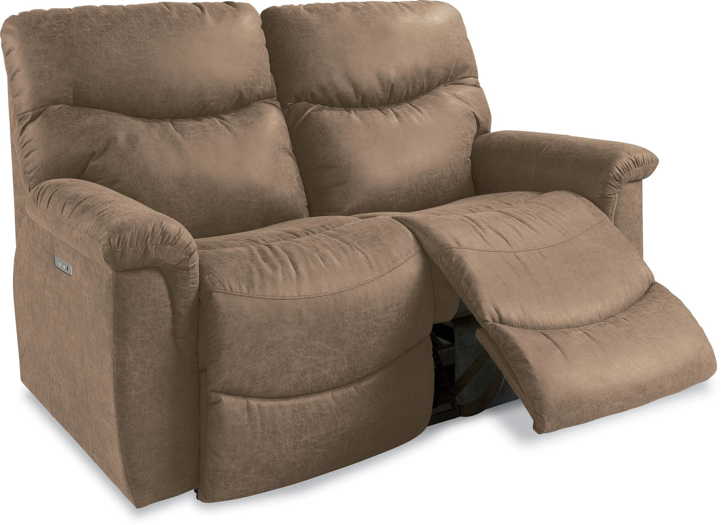 James Renew Leather Reclining Loveseat — Palance Sand — view 4
