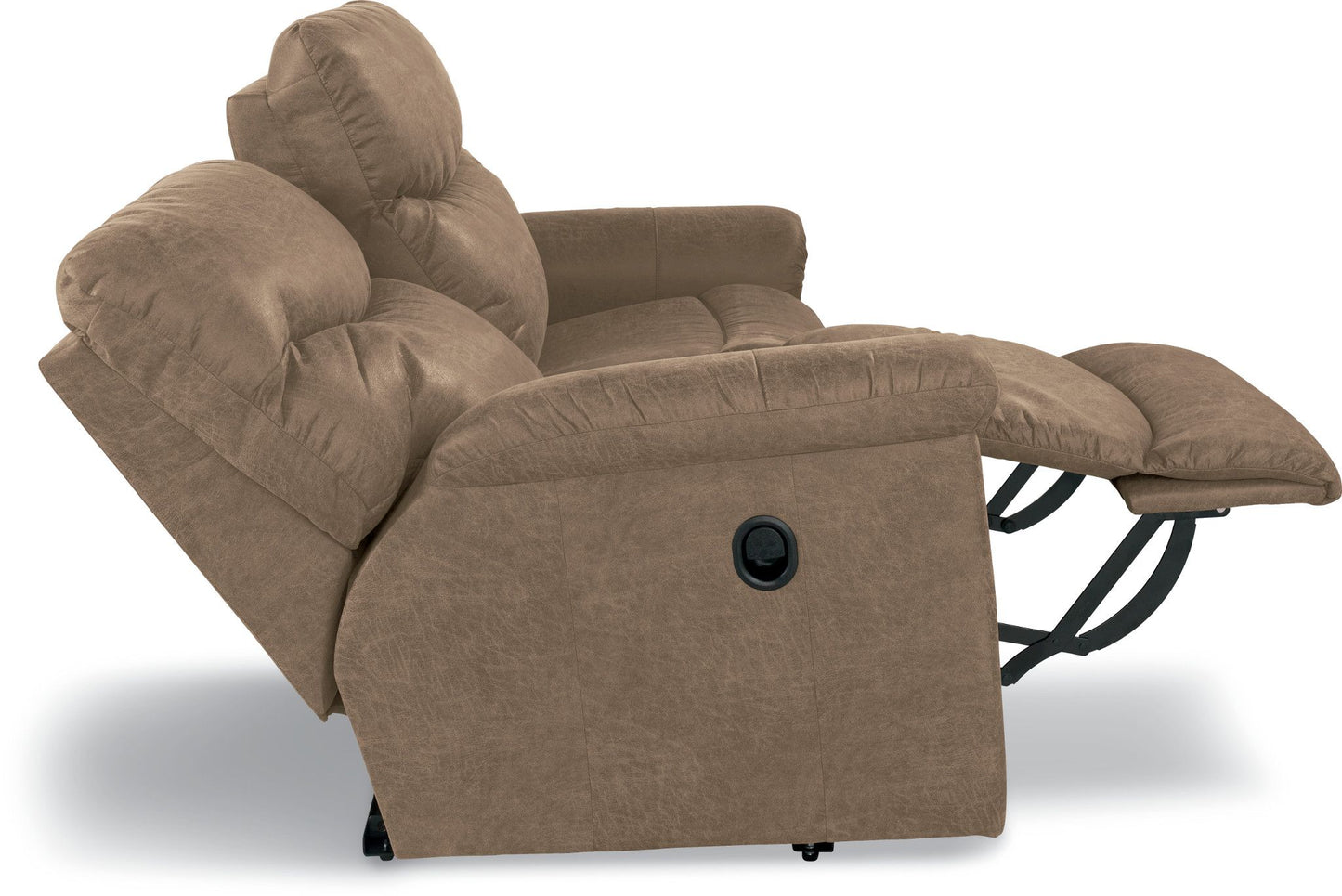 James Renew Leather Reclining Loveseat — Palance Sand — view 6