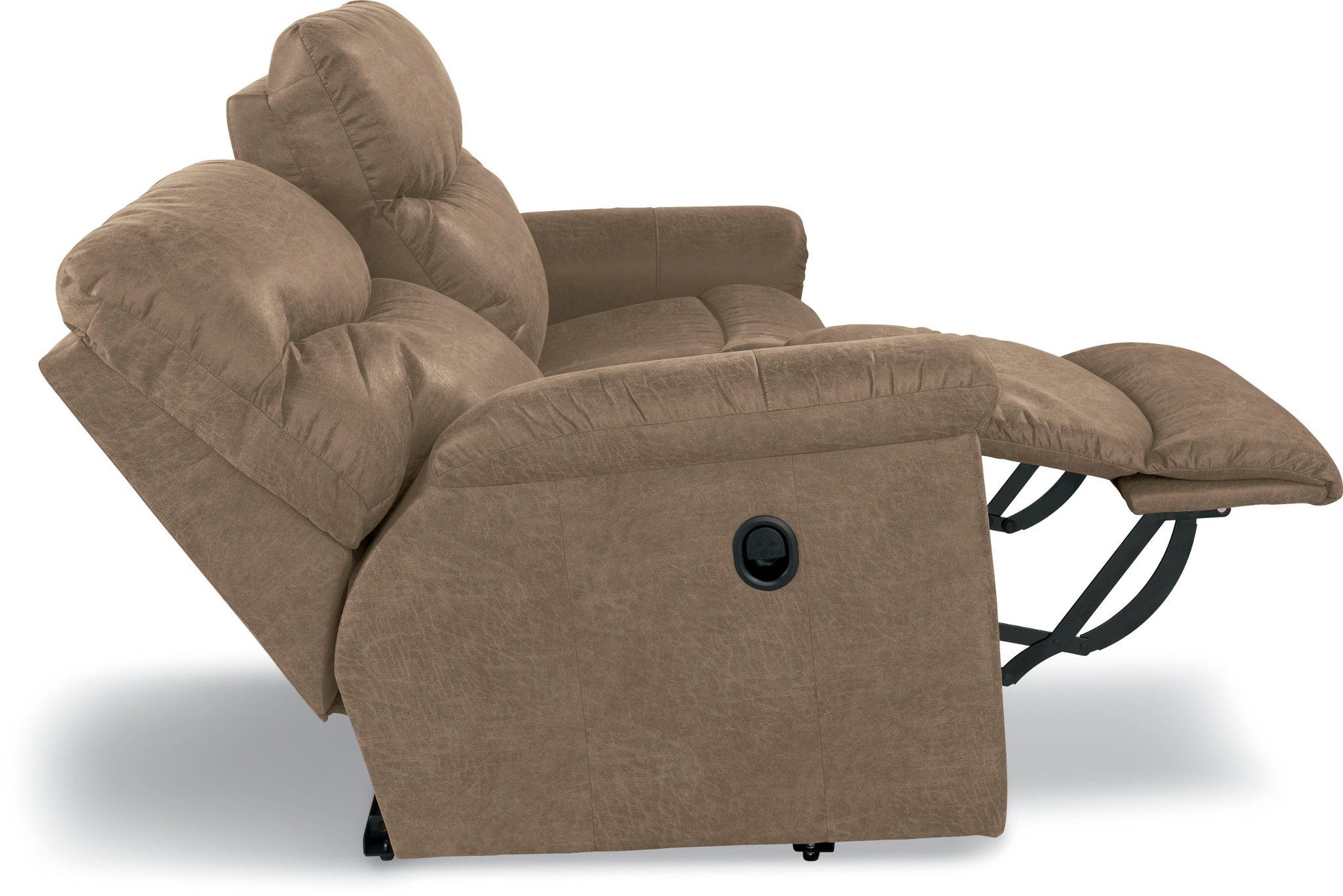 James Renew Leather Reclining Loveseat — Palance Sand — view 6