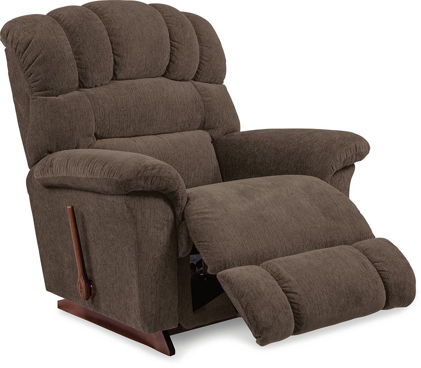 Brown recliner chair on a white background