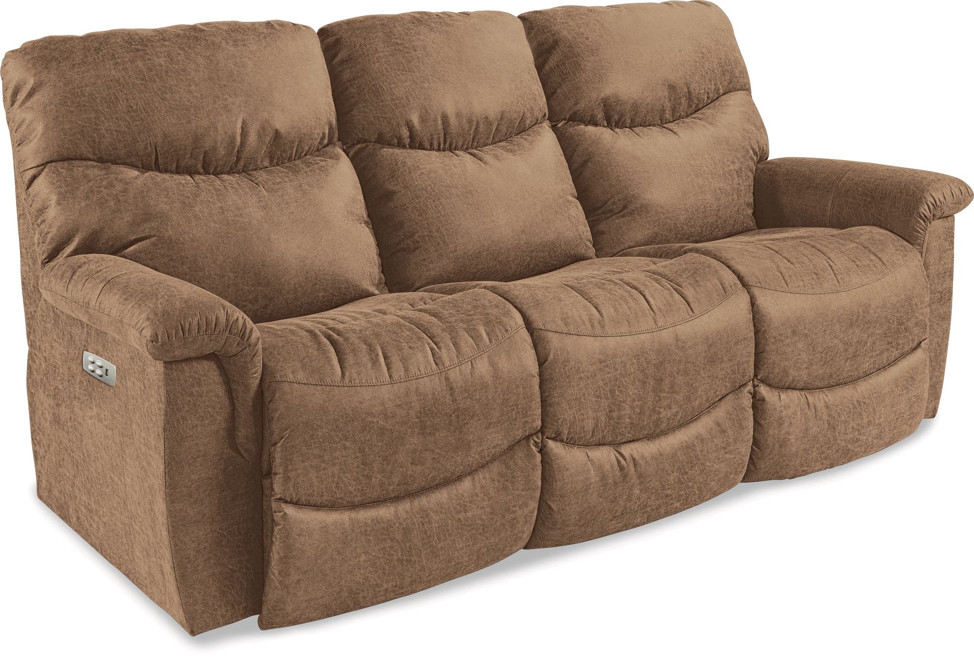 James Renew Leather Reclining Sofa — Palance Sand — view 6