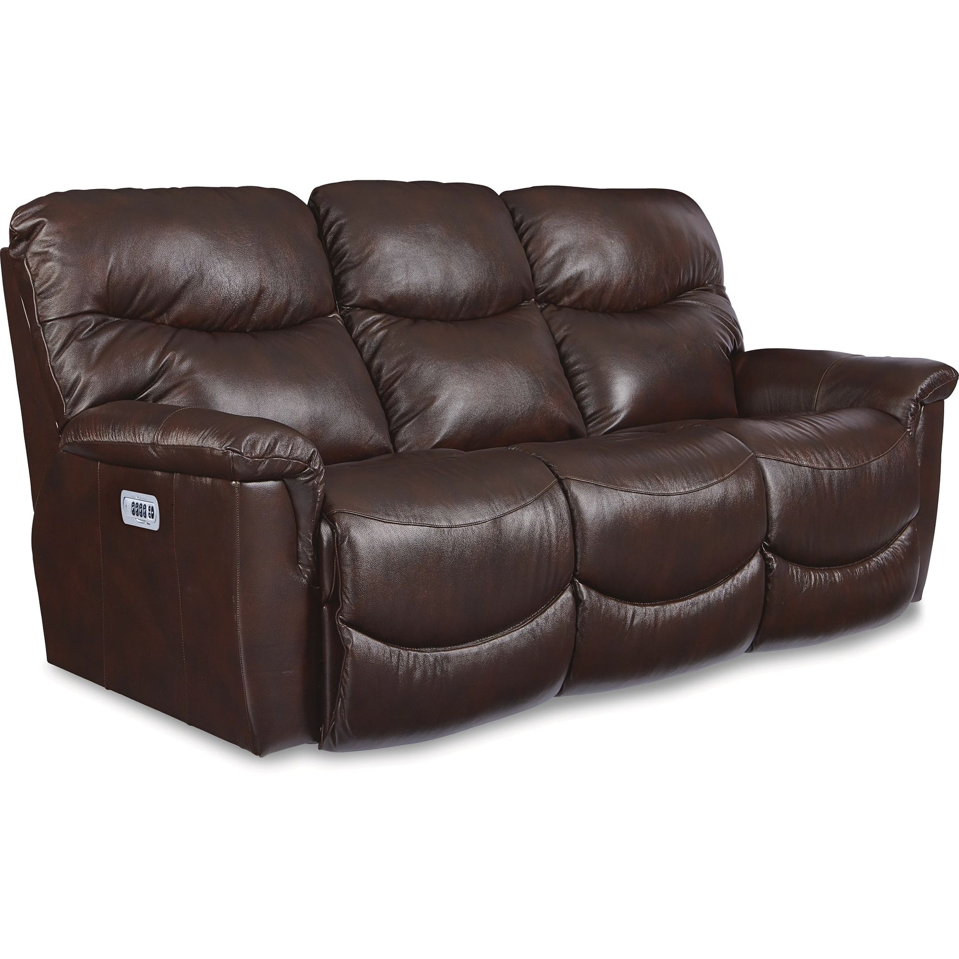 James Leather Reclining Sofa — Yellowstone Walnut — view 10