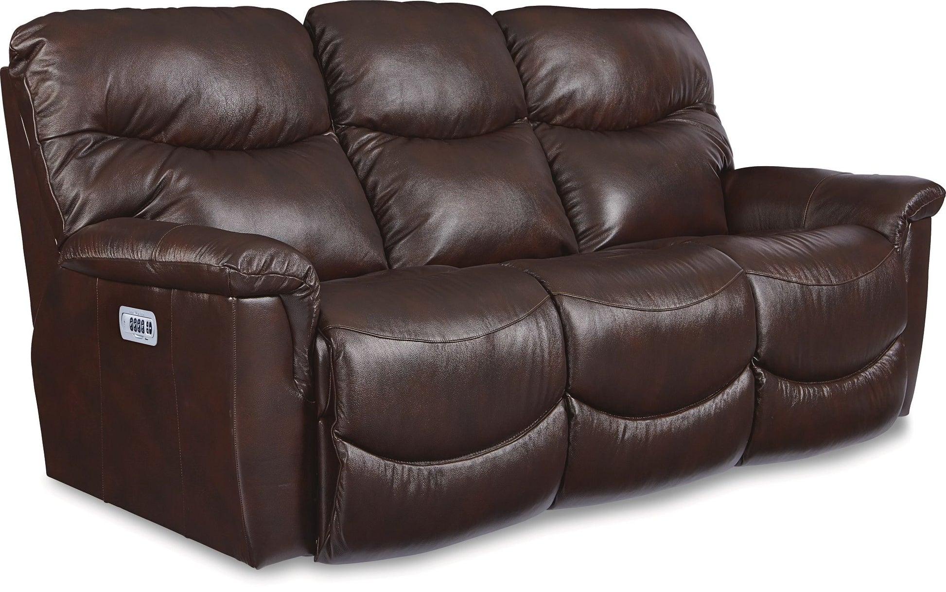 James Leather Reclining Sofa — Yellowstone Walnut — view 11