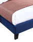 Queen Upholstered Headboard/Footboard/Rails (Navy Velvet)