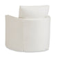 back view white arm chair