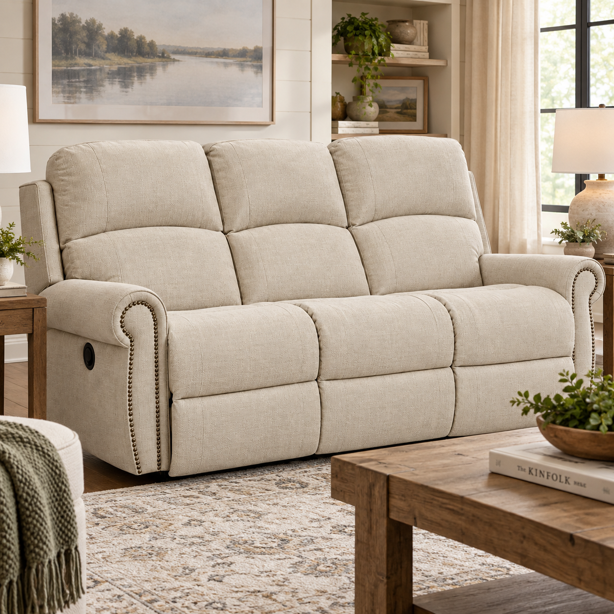 Dutton Reclining Sofa w/ Folding Table