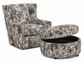 Willow Swivel Chair with Midtown Storage Ottoman