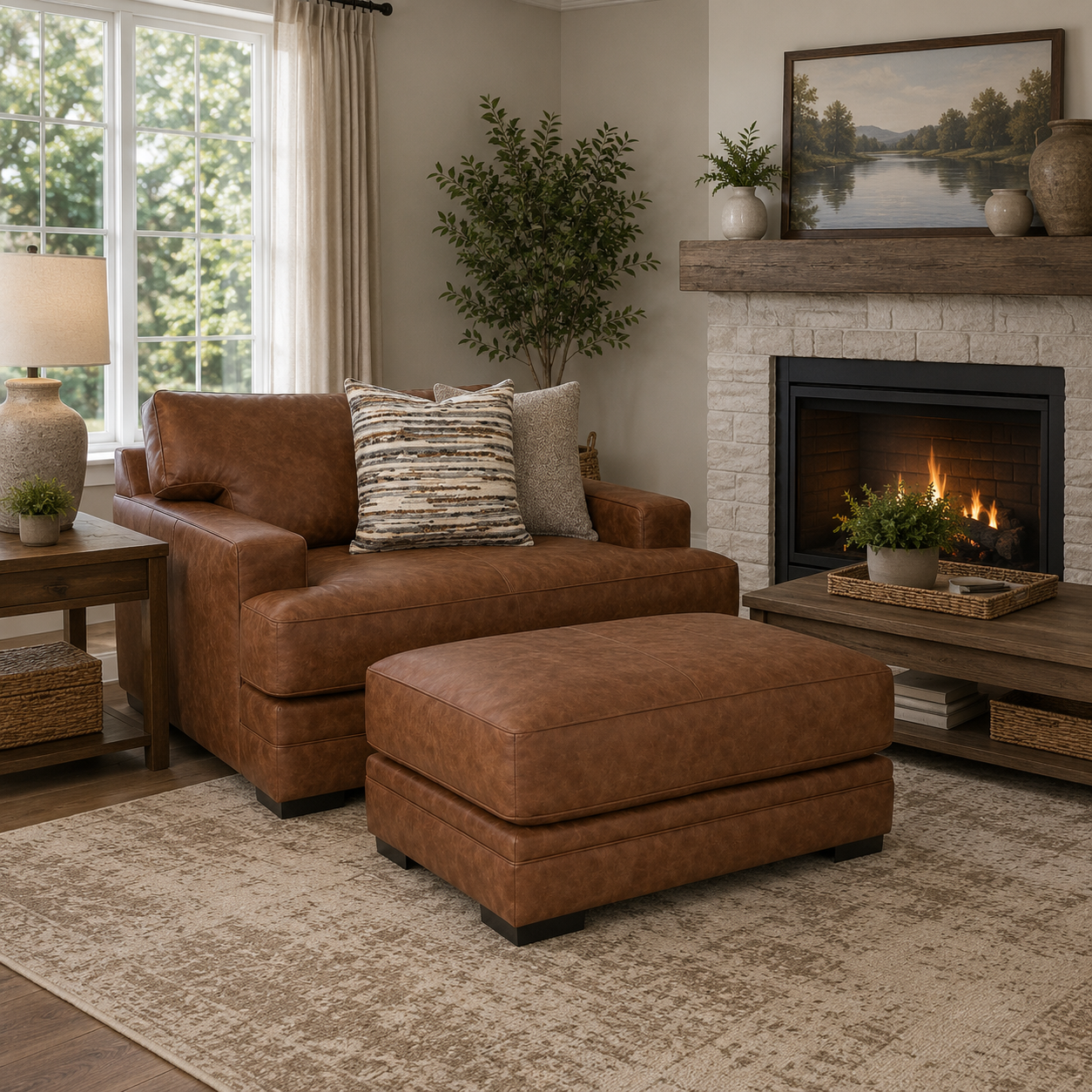 Regent Chair 1/2 and Ottoman