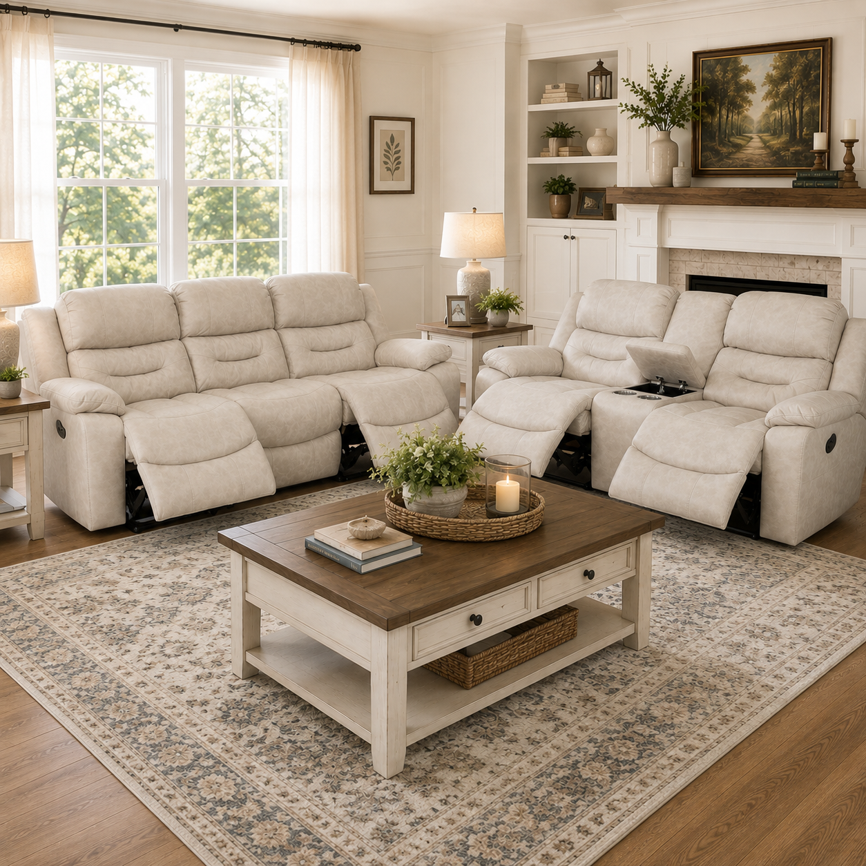 Decker Reclining Sofa and Loveseat