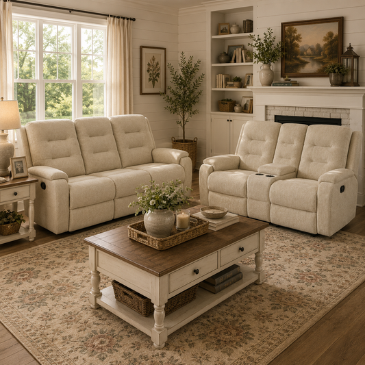 Arlo Power Reclining Sofa and Loveseat with Power Headrest and Lumbar