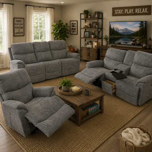 Trouper Power Reclining Sofa, Loveseat, and Recliner