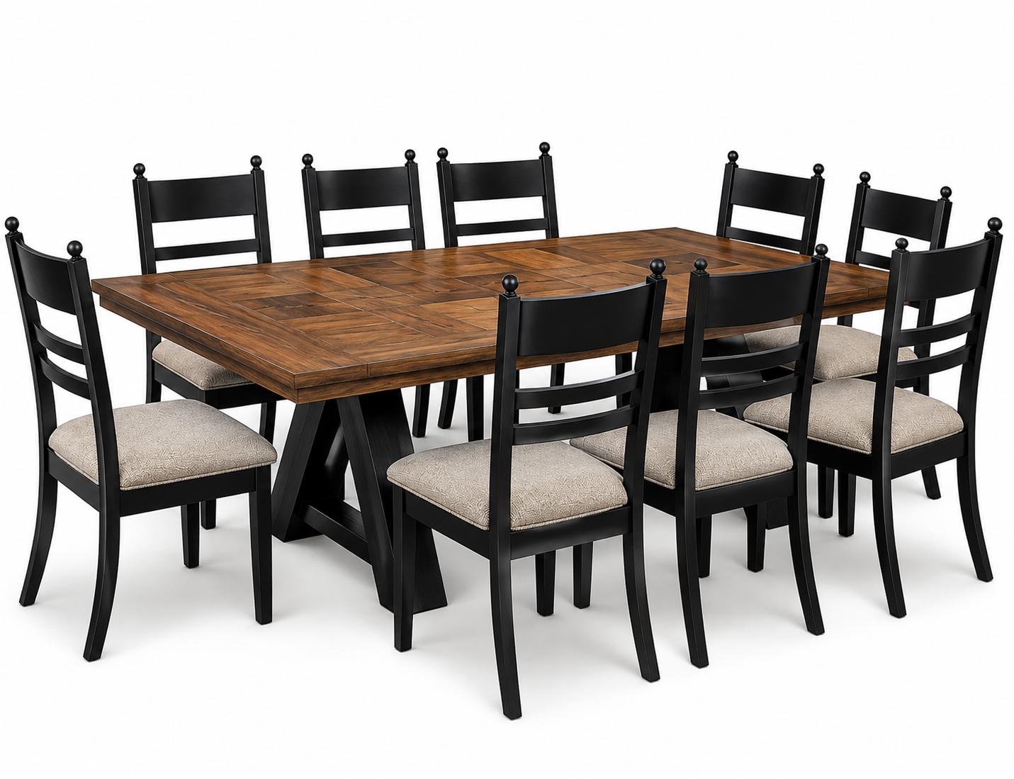 Greddinton Dining Extension Table and 8 Greddinton Dining UPH Side Chair