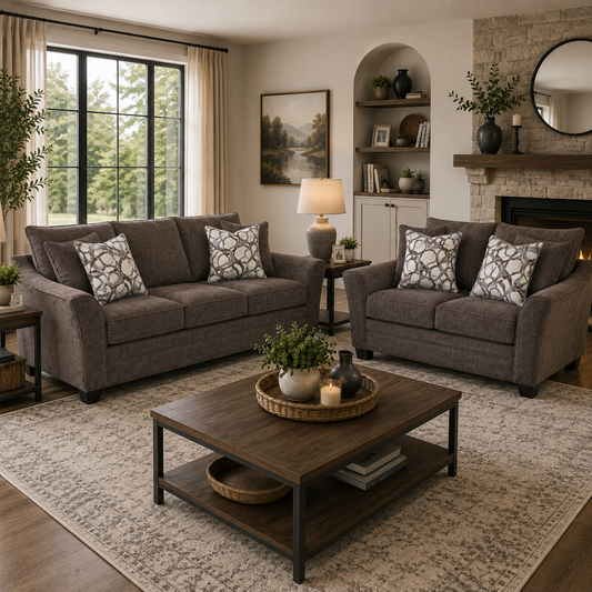 Tiffani Sofa and Loveseat