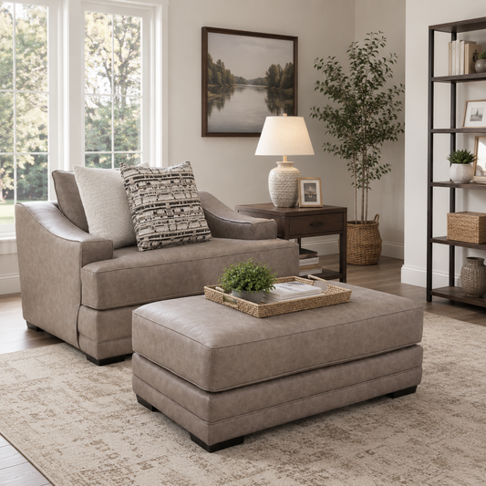 Granger Chair & 1/2 and Ottoman